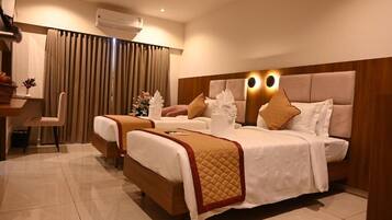 Double or Twin Room, City View | In-room safe, soundproofing, free WiFi, bed sheets