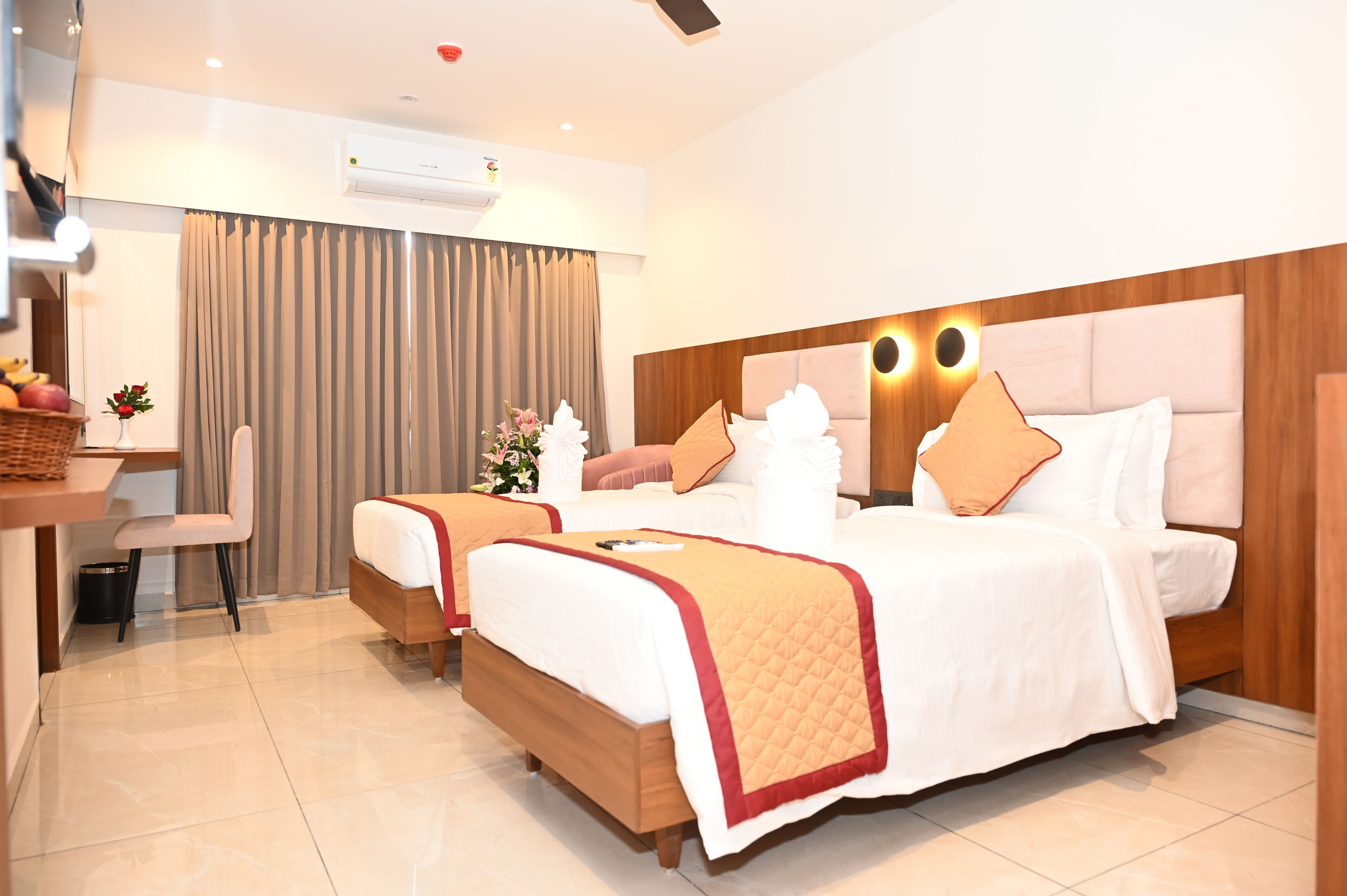 Double or Twin Room, City View | In-room safe, rollaway beds, free WiFi, bed sheets