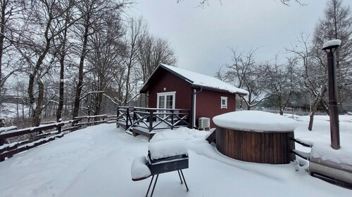 Cozy 1-bedroom lodge in beautiful Kaltanenai with AC