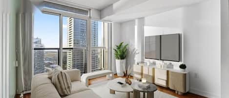 Suite Familiale, vue lac | Coin séjour