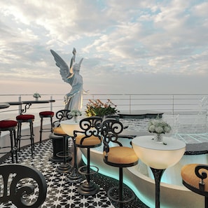 Outdoor banquet area