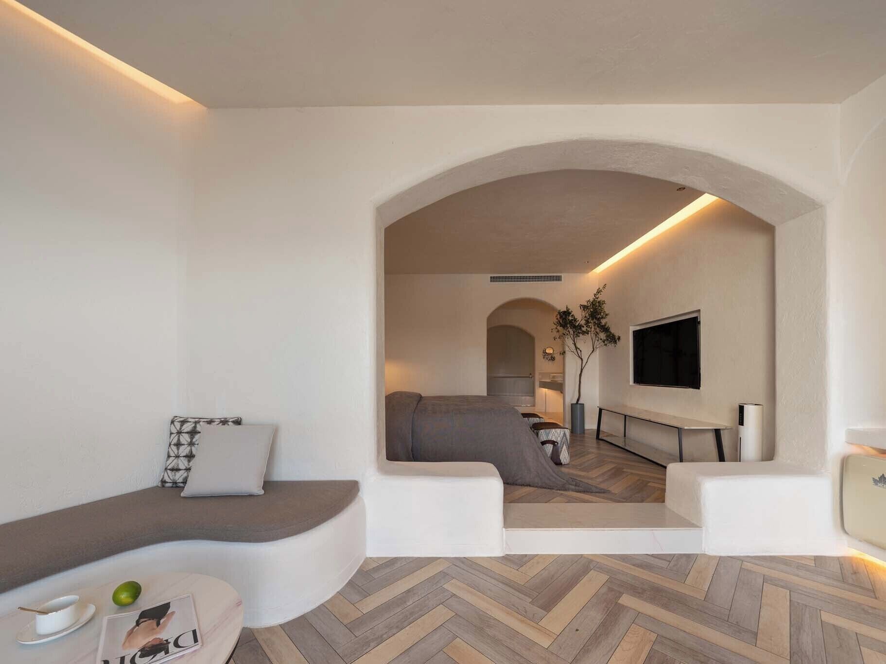 Senior Double Room, Sea View | Living area