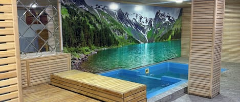 Indoor pool, seasonal outdoor pool