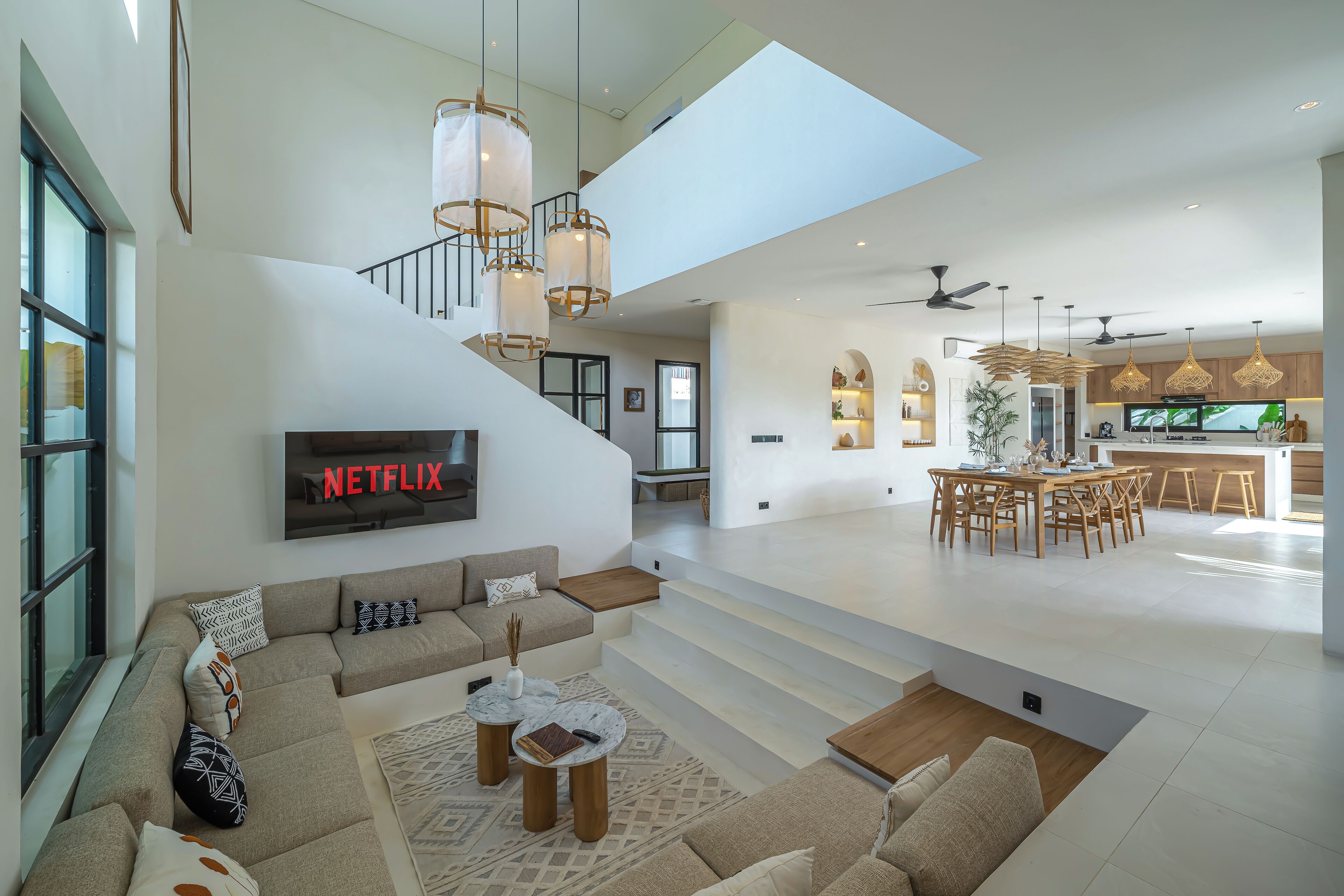 Family Villa, Pool View | Living area