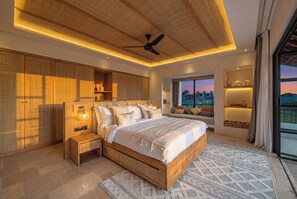 家庭別墅, 泳池景觀 | 客房內保險箱、書桌、筆電工作空間、熨斗/熨衣板