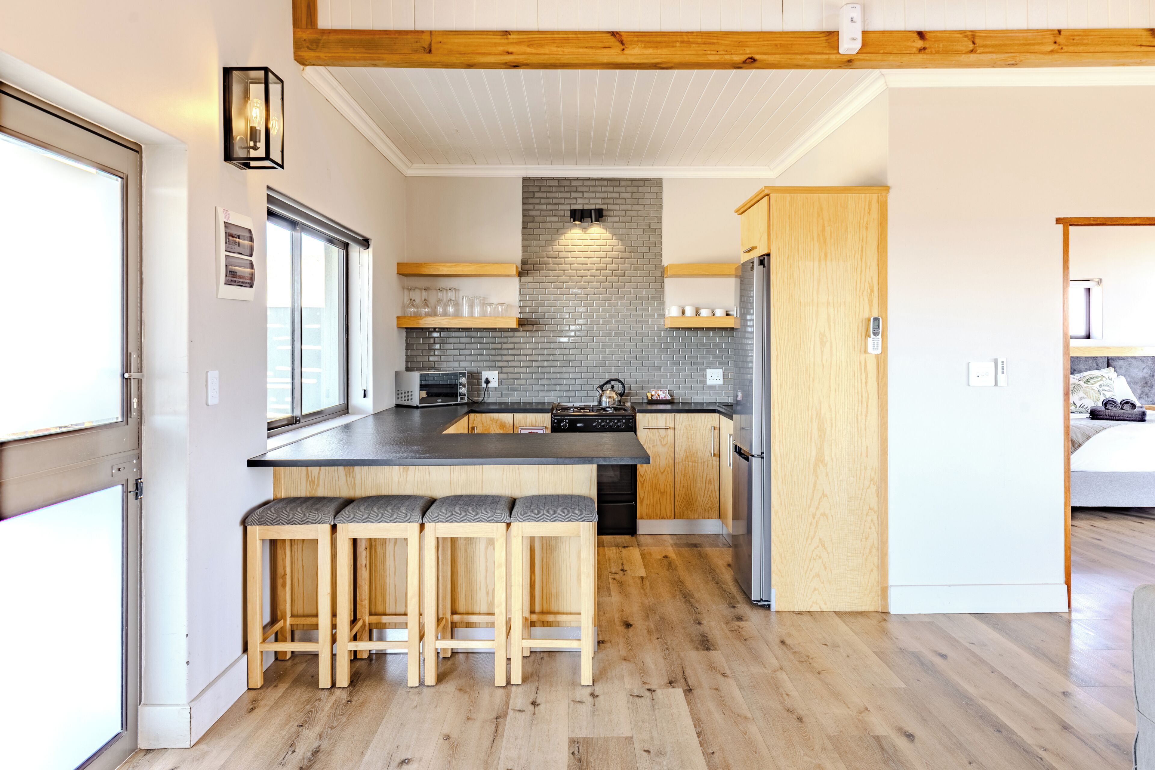 Chalet, Patio, River View | Private kitchen