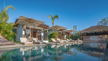 Deluxe Bungalow, Pool View | In-room safe, blackout drapes, iron/ironing board, free WiFi