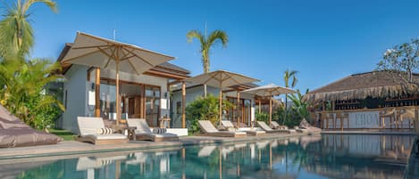 Deluxe Bungalow, Pool View | In-room safe, blackout drapes, iron/ironing board, free WiFi