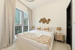 Appartement, balcon, vue ville