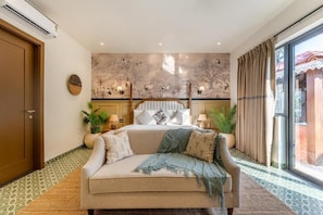 Classic-Villa, Balkon, Gartenblick | Wohnbereich