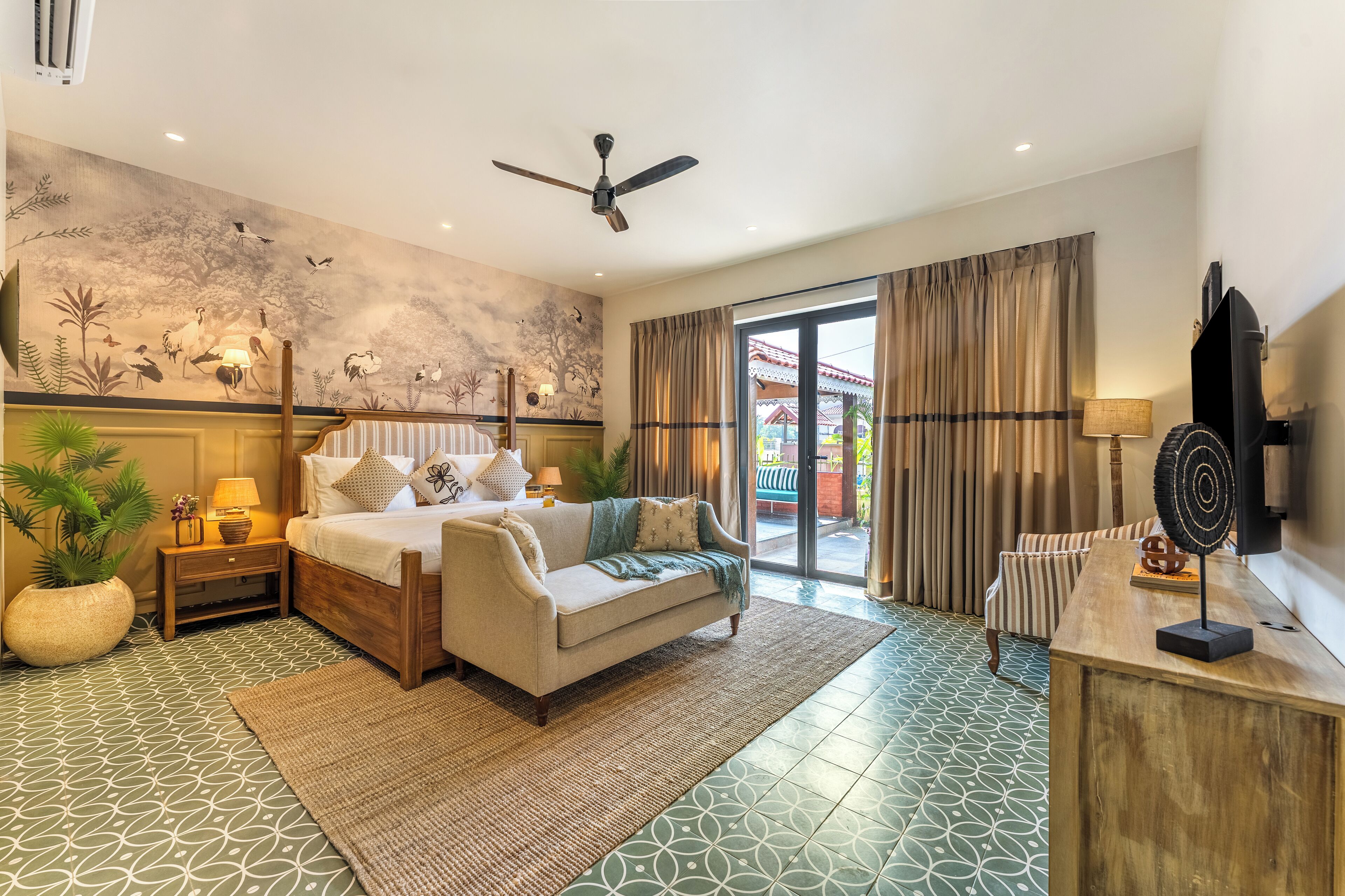 經典別墅, 露台, 花園景