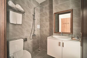 Junior Double Room, Balcony, City View | Bathroom | Shower, hair dryer, slippers, towels - Hill Side Town Hotel (Da Lat)