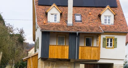 Holiday Home in Jagst Valley: Gerbertor â Stay in a Historic Landmark with Meadow and Stream