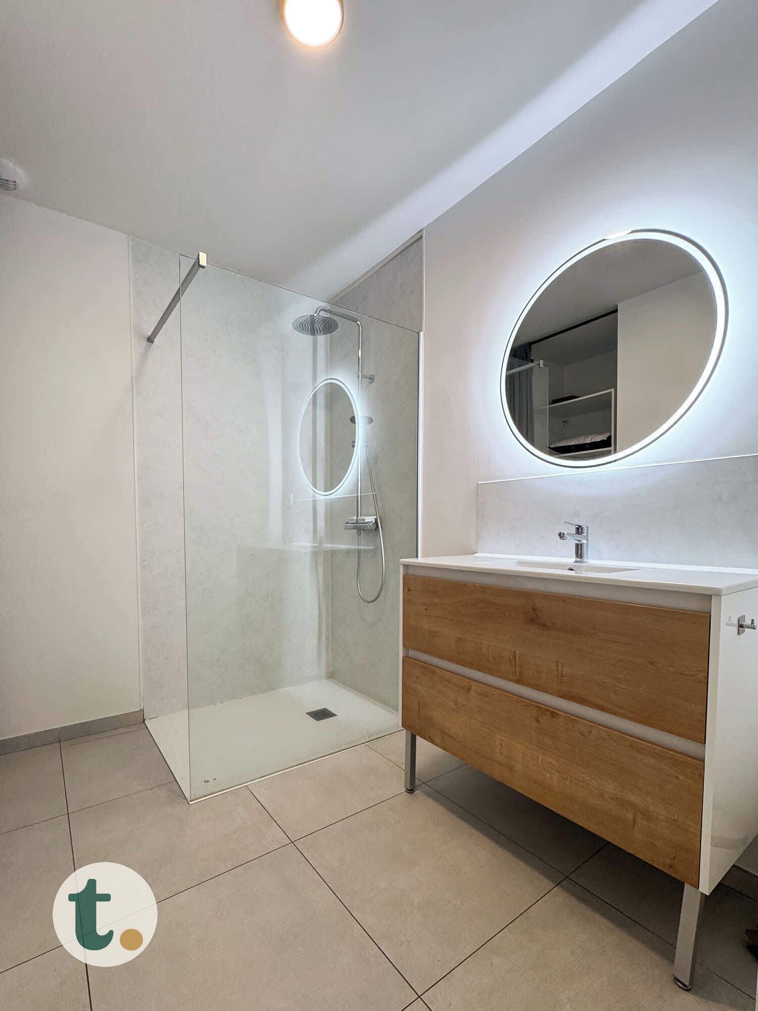 Shower, hair dryer