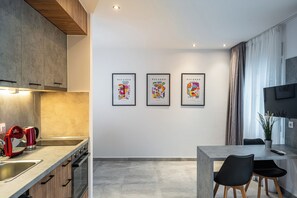 华丽公寓 | 私人厨房 | 冰箱、烤箱、炉灶、厨具/餐具