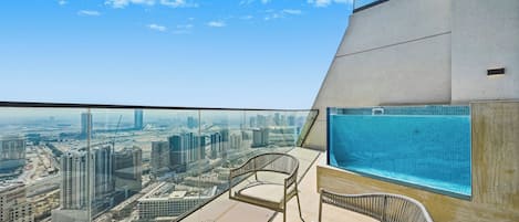 아파트, 발코니, 시내 전망 | 숙박 시설 구내