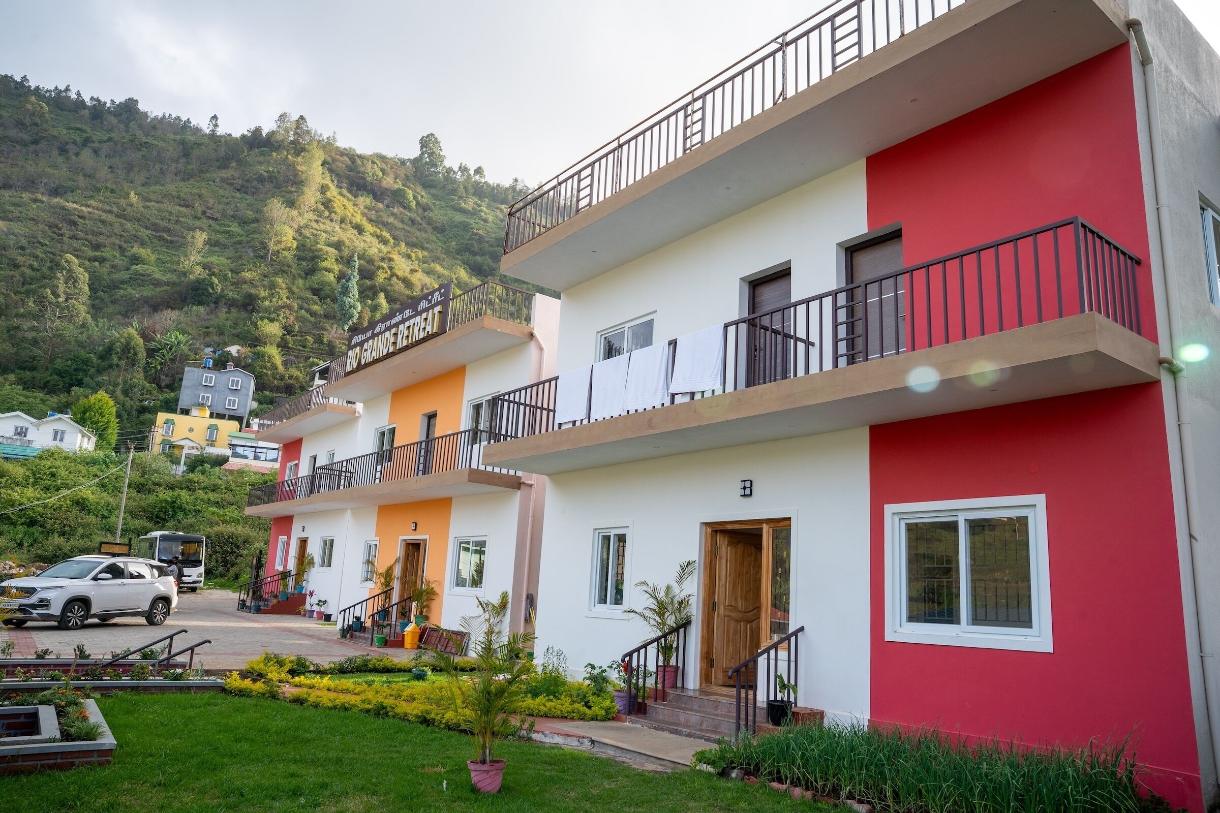 Outdoor banquet area