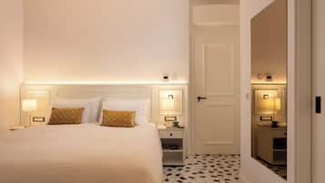Seprai premium, minibar, brankas, dan tirai kedap cahaya