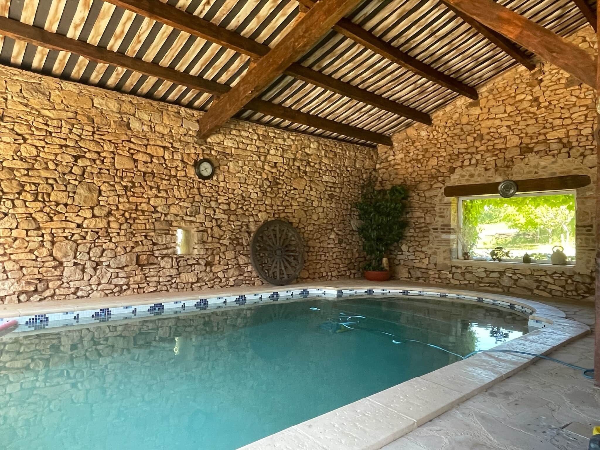 A heated pool