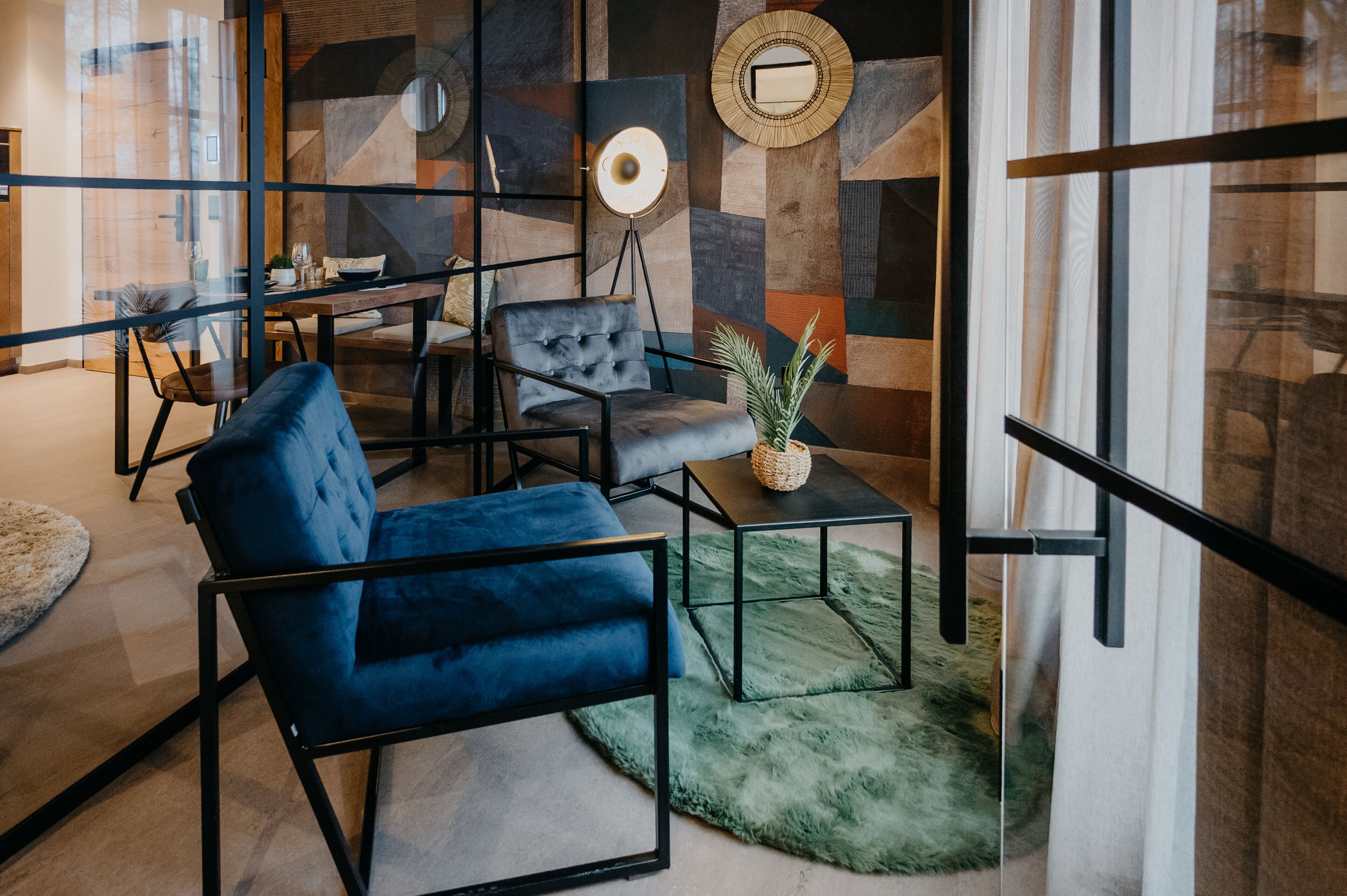 Deluxe-Loft, Balkon, Stadtblick | Innenbereich