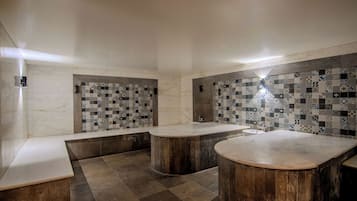 Turkish bath, body treatments, hydrotherapy, aromatherapy