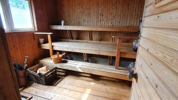 Hus - 1 sovrum - utsikt mot trädgården | Bastu