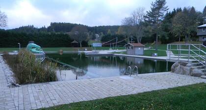 Schönwald Schwarzwaldhäuser - Apartment mit Pool, kleiner See, 100 m zum Skilift,