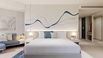Premium Ocean View | Hochwertige Bettwaren, Daunenbettdecken, Pillowtop-Betten, Minibar
