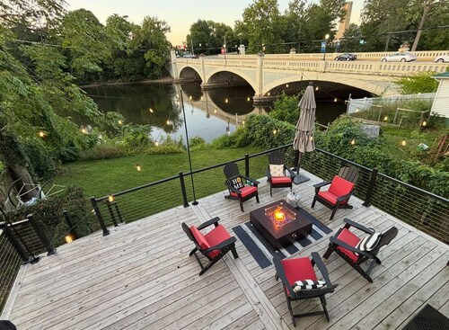 Newly remodeled 3 bedroom, 1.5 bath home on the river in downtown Elkhart. 