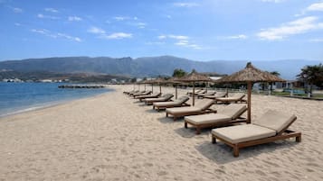 Private beach, beach bar