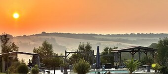 Villa at Bel-Endroit — Elegant Retreat with Terrace, Pool and Views of lake