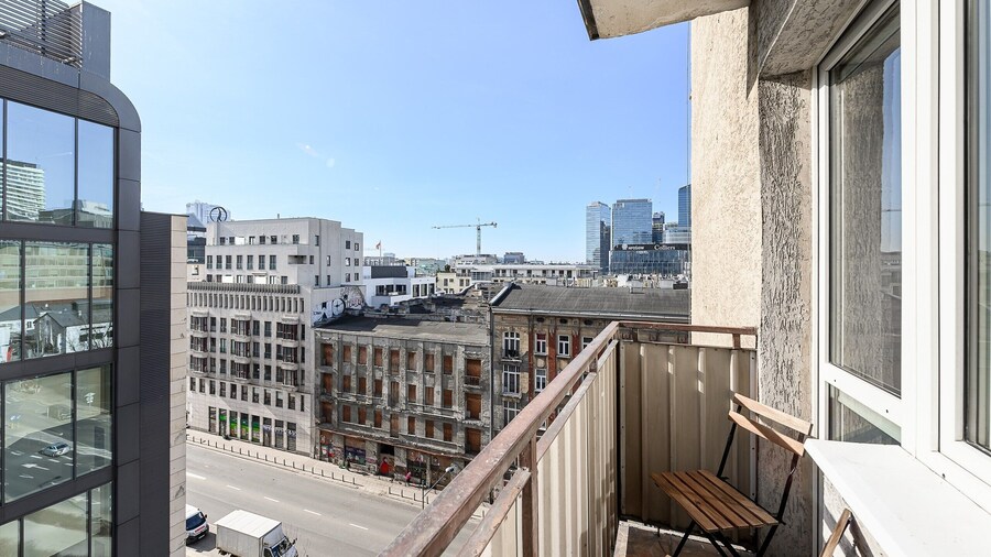 Lumina apart with balcony in Warsaw