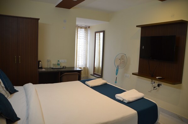 Premium bedding, memory-foam beds, desk, laptop workspace - SKY LOFT HOTEL BANGALORE  INTL AIRPORT (Bengaluru)