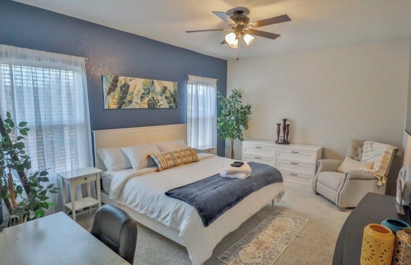 Desk, iron/ironing board, travel crib, free WiFi