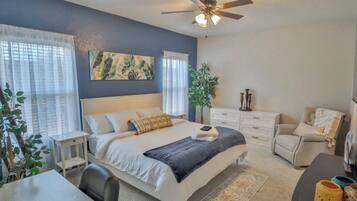 Desk, iron/ironing board, travel crib, free WiFi