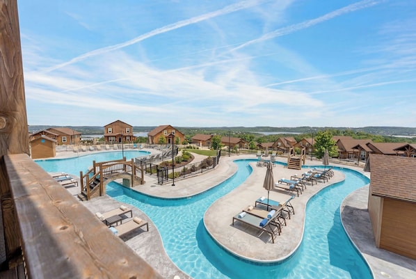 Indoor pool, a heated pool - Luxury Condo Over Lazy River & Private Hot Tub (Kimberling City)