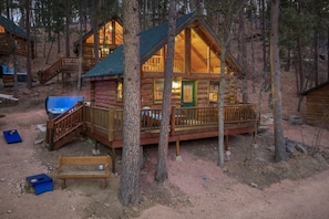 Exterior - Ponderosa Retreat: Log Home w/ Hot Tub (Rapid City)