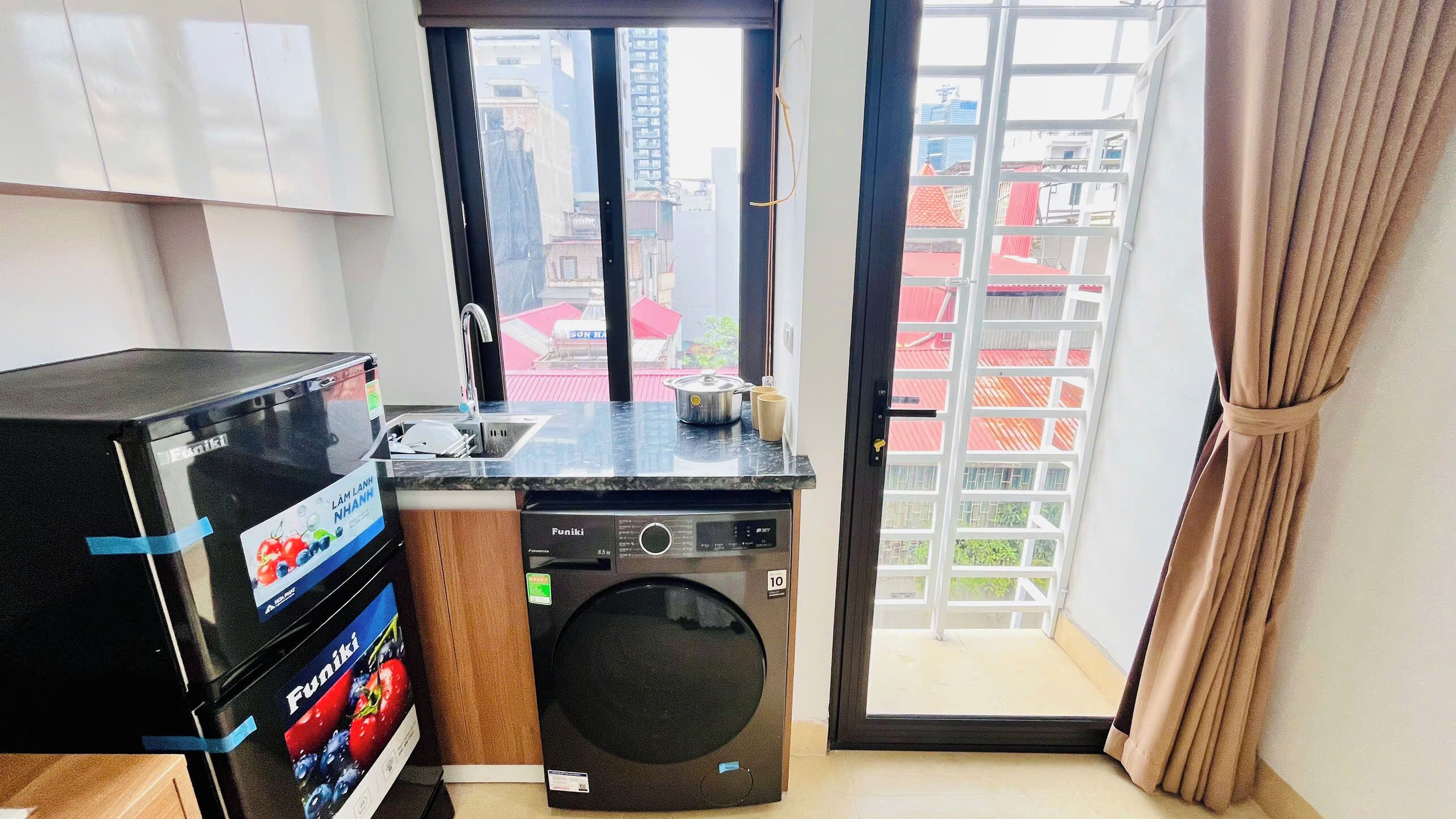 Deluxe-lejlighed - balkon | Privat køkken | Minikøleskab