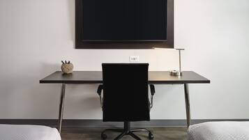 Desk, laptop workspace, iron/ironing board, free WiFi