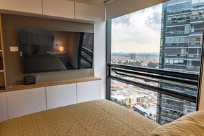 1 bedroom, iron/ironing board, WiFi, bed sheets - Luxury Loft | Panoramic View | Gym | Coworking (Bogotá)