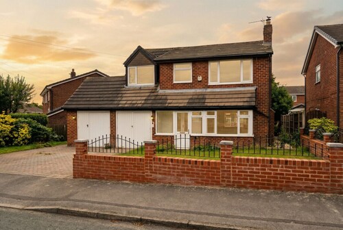 Spacious detached home with fireplace, BBQ, and parking