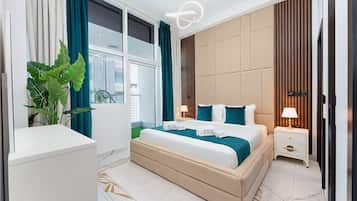 Luxury Apartment, 1 King Bed, Non Smoking, City View