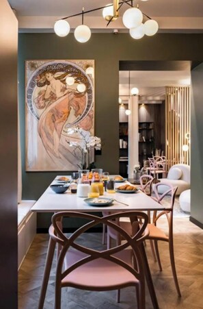 Apartment, 1 Bedroom, Accessible, Fireplace | Dining room - Cozy Apartment in Heart of Amsterdam (Amsterdam)