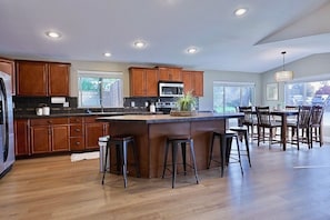 Microwave, oven, stovetop, dishwasher