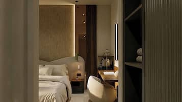 Cityline Connecting Family Room | Hypo-allergenic bedding, in-room safe, desk, laptop workspace