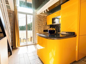 Fridge, microwave, oven, dishwasher - Duplex with Balcony in Cannes (Cannes)
