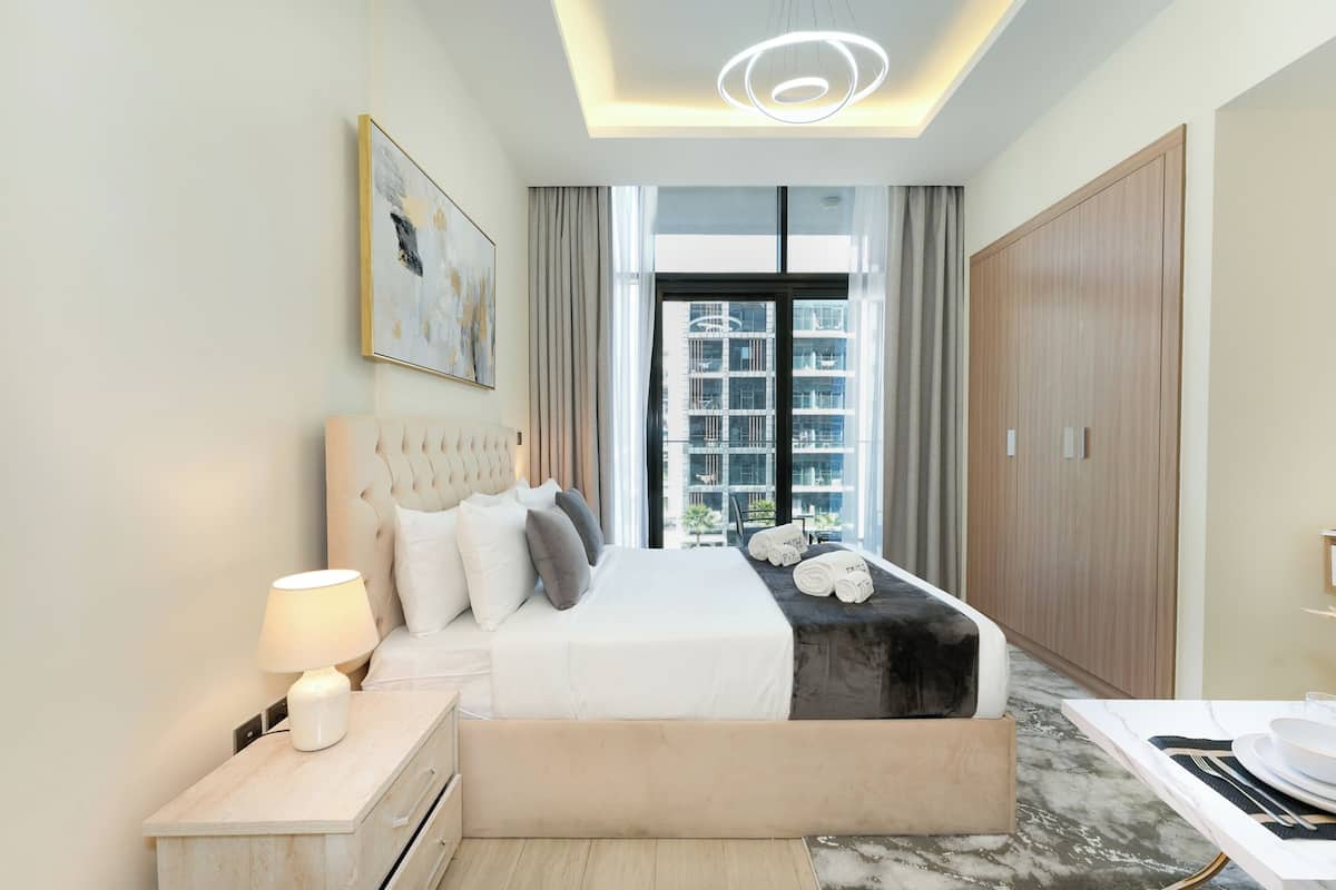 Studio Eksklusif, 1 Tempat Tidur King, Bebas Asap Rokok, pemandangan kota