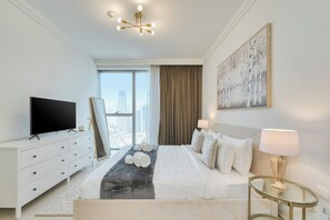 Superior appartement, 2 slaapkamers, niet-roken, uitzicht op stad | Een kluis op de kamer, individueel gedecoreerd, individueel gemeubileerd
