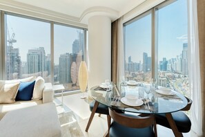Superior Apartment, 2 Bedrooms, Non Smoking, City View | Interior - PVH - Boulevard Point 2BR - Dubai Mall (Dubai)
