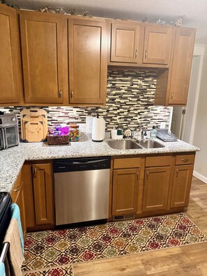 Microwave, oven, stovetop, dishwasher